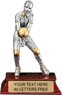 Volleyball Signature Series Resin Trophy - Female [6 inch]