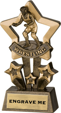 Wrestling Shooting Star Resin Trophy [4.5 inch]
