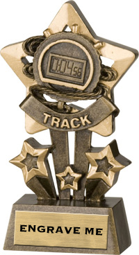 Track Shooting Star Resin Trophy [4.5 inch]