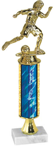 Gold Stem Riser Trophy on Marble Base [13 inch]