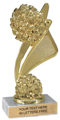 Cheerleading Pennant Theme Trophy [6.75 inch]