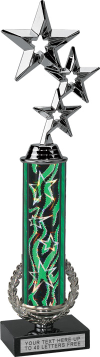 Silver Wreath Riser Trophy on Marble Base [12 inch]