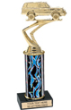 10 inch Interchangeable Column Trophy w/ Black Marble Base