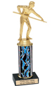 10 inch Interchangeable Column Trophy w/ Black Marble Base