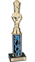 10 inch Interchangeable Column Trophy w/ Black Marble Base