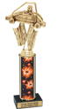 11 inch Interchangeable Column Trophy w/ Black Marble Base