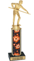 11 inch Interchangeable Column Trophy w/ Black Marble Base