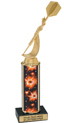11 inch Interchangeable Column Trophy w/ Black Marble Base