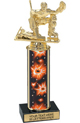 11 inch Interchangeable Column Trophy w/ Black Marble Base