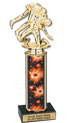 11 inch Interchangeable Column Trophy w/ Black Marble Base
