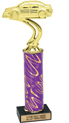 12 inch Interchangeable Column Trophy w/ Black Marble Base
