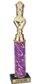 12 inch Interchangeable Column Trophy w/ Black Marble Base