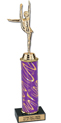 12 inch Interchangeable Column Trophy w/ Black Marble Base