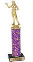 12 inch Interchangeable Column Trophy w/ Black Marble Base