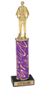 Trophy: Figure on Marble Base w/ Column