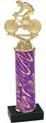 12 inch Interchangeable Column Trophy w/ Black Marble Base