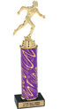 12 inch Interchangeable Column Trophy w/ Black Marble Base