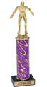 12 inch Interchangeable Column Trophy w/ Black Marble Base