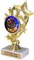 7 inch Four-Star Color Insert Trophy