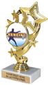 4 Star Color Insert Trophy