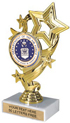 4 Star Color Insert Trophy