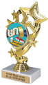 4 Star Color Insert Trophy