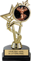 7 inch EXCLUSIVE Color Insert Trophy on Marble Tone Base