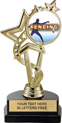 7 inch EXCLUSIVE Color Insert Trophy on Marble Tone Base