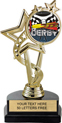 7 inch EXCLUSIVE Color Insert Trophy on Marble Tone Base