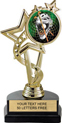 7 inch EXCLUSIVE Color Insert Trophy on Marble Tone Base