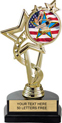 7 inch EXCLUSIVE Color Insert Trophy on Marble Tone Base