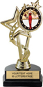 7 inch EXCLUSIVE Color Insert Trophy on Marble Tone Base