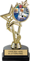 7 inch EXCLUSIVE Color Insert Trophy on Marble Tone Base