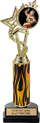 12.5 inch EXCLUSIVE Color Insert Trophy w/ Column on Marble Tone Base