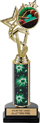 12.5 inch EXCLUSIVE Color Insert Trophy w/ Column on Marble Tone Base