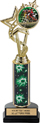 12.5 inch EXCLUSIVE Color Insert Trophy w/ Column on Marble Tone Base