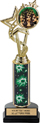 12.5 inch EXCLUSIVE Color Insert Trophy w/ Column on Marble Tone Base