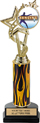 12.5 inch EXCLUSIVE Color Insert Trophy w/ Column on Marble Tone Base