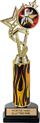 12.5 inch EXCLUSIVE Color Insert Trophy w/ Column on Marble Tone Base
