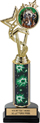 12.5 inch EXCLUSIVE Color Insert Trophy w/ Column on Marble Tone Base