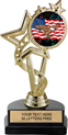 7 inch EXCLUSIVE Color Insert Trophy on Marble Tone Base
