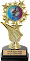 7 inch Color Insert Trophy on Marble Tone Base