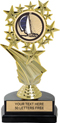 Color Insert Trophy on Marble Tone Base