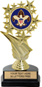 Color Insert Trophy on Marble Tone Base