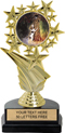 7 inch Color Insert Trophy on Marble Tone Base