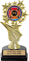 Color Insert Trophy on Marble Tone Base