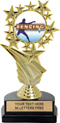 Color Insert Trophy on Marble Tone Base