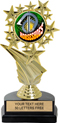 Color Insert Trophy on Marble Tone Base