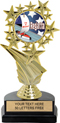 Color Insert Trophy on Marble Tone Base