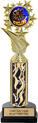 12.5 inch Color Insert Trophy w/ Column on Marble Tone Base